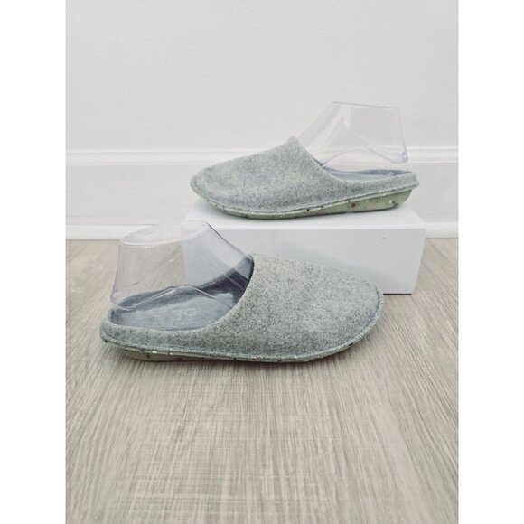 Vibae Roma Grey Wool Slip On Unisex Slippers Clogs Shoes 39 9 Womens - Mens 6 - Picture 1 of 11